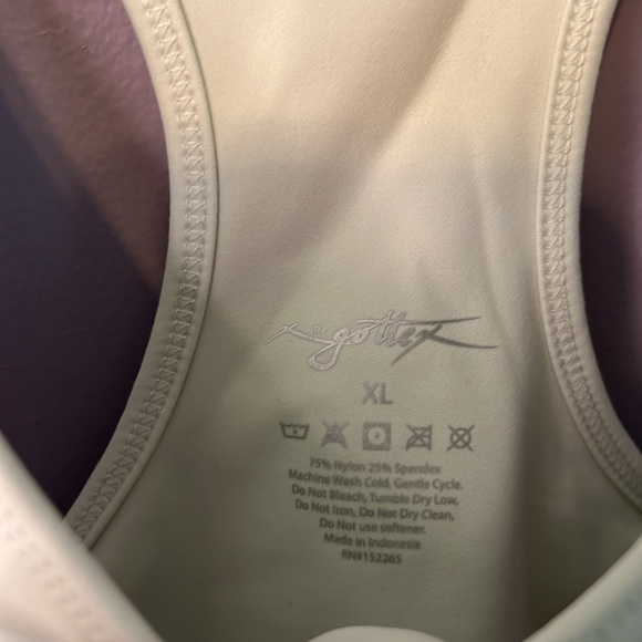 Double Lined White Sports Bra - Picture 2 of 6